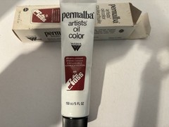 Permalba Artists’ Oil Color-Bob Ross Alizarin Crimson 5 Fl.oz Vintage