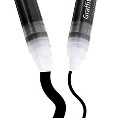 5 Pcs Graffiti Markers, 15mm Black Poster Markers Thick Acrylic Paint Pen