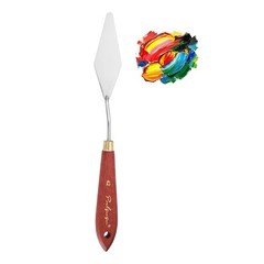 Palette Knife Painting, 9.3″ Stainless Steel Spatula, Mahogany Finish(Diamond)