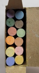 Vintage Binney & Smith Crayola No. 816 Colored & No. 320 White Chalk In Boxes