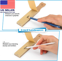 22 PCS Sketch Drawing Tools, 16 Blending Stumps Set with 2 Sandpaper Pencil Shar