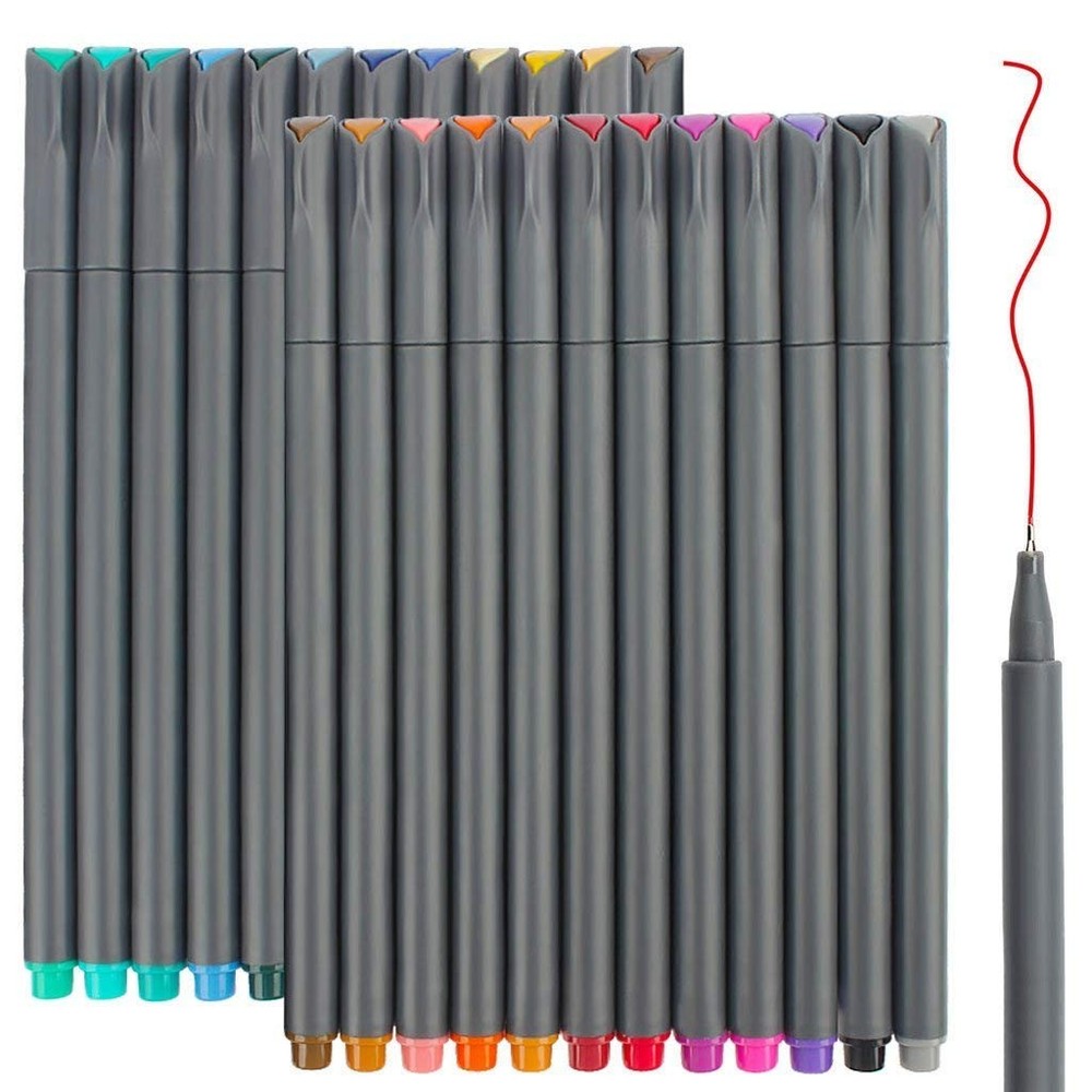 Taotree 24 Fineliner Color Pens, Fine Line 1 Count (Pack of 24), Multicolor