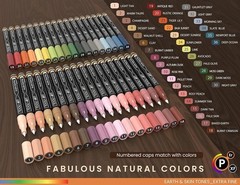 Quick Drying 36 Pack Earth Tone Acrylic Markers – Multi-Surface Art Set