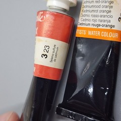4 BlockX Artists Water Colour Color 15ml Tubes* Cadmium Orange Red Naples Yellow