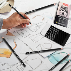 Professional Drawing Sketching Pencil Set – 14 Pieces Graphite Pencils(14B – 4H)