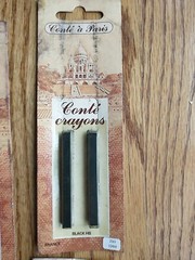 Conte A Paris Sketching Crayons 5 packs of 2 – 4 x Sanguine 2350, 1 x Black 2361