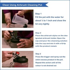 Airbrush Cleaning Kit Spray Wash Pot Stabilizer Jar Bottles Holder…