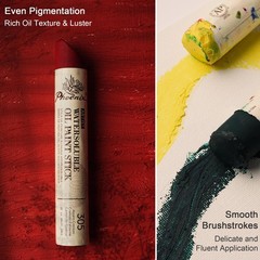 PHOENIX Professional Oil Paint Stick Water Soluable – Set of 24 Colors 37ml L…