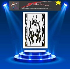 5pc flame Stencil Large Template Airbrush Paint #131
