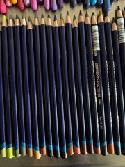 Derwent Inktense Pencils, 72 set plus a few dupes, 80 pencils total