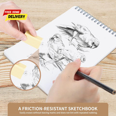 2 Pack Sketch Book,5.8”X8.3” Small Sketch Pad,100Gsm/68Lb Sketchbook for Drawing