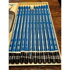 Vintage Staedtler Mars Lumograph 100 G12 Drawing Pencil Set 12 Degrees Germany