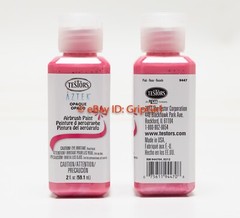2x Lot TESTORS AZTEK Airbrush Paint Water Based Acrylic 9447 Opaque Pink 2oz ea