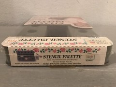Stencil Palette by Delta-Holds 10 Paint Cremes and Brushes, NEW OLD STOCK