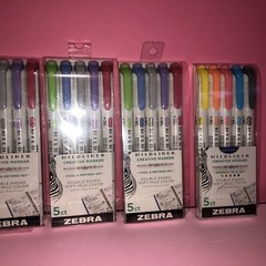 New Zebra Midliner Creative Marker Warm set 6pk Water resistant