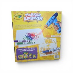 Crayola Marker Airbrush Spray Art Kit, Battery-Powered Sprayer, with 8 Markers
