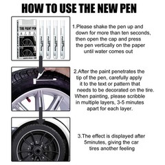 Car Tire White Paint Marker Pen Oil-Based Ink Smooth Flow Valve Structure