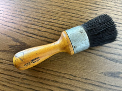 Vintage 220 Stencil Paint 2” Round Brush w/ Wood Handle Natural Hog Hair Bristle
