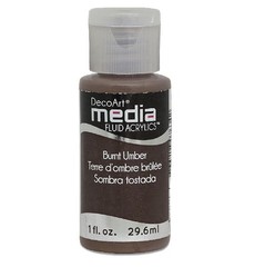 Deco Art Media Fluid Acrylic, 1 oz Bottle – Burnt Umber