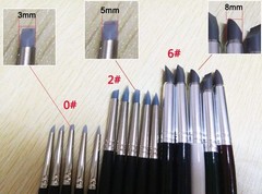 COMIART 5pcs Flexible Clay Sculpture Tools Silicon Color Shaper Size0, Gray