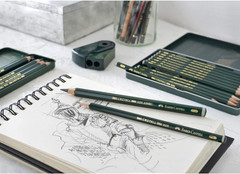 – Castell 9000 Art Set Pencil (Pack of 6), Green