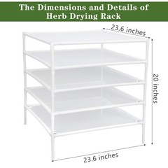 5 Layer Herb Drying Rack Drying Net Dryer Stand 23.6 x 23.6 Inch Herb Dryer S…
