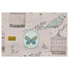 Butterfly Colored Pencil Wrap Canvas Floral Roll Up Holders Birds Pencil