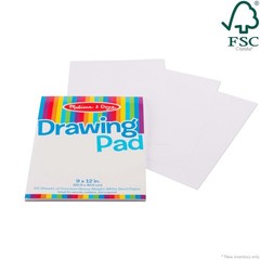 Melissa & Doug Drawing Pad | 9 x 12 Inches | 50 Sheets Heavyweight Paper | White