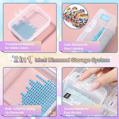 Diamond Art Storage Containers Trays, 8pcs Diamond Painting Trays with Lids,