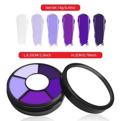 Go Ho 6 Colors Purple Face Body Paint,Cream Water 6 Makeup