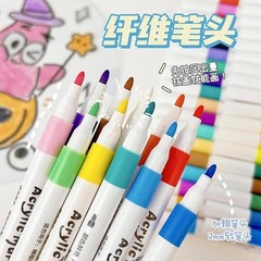 12–60 Color Acrylic Marker Set – Soft Tip Pens for Kids, Fabric, Stone & More