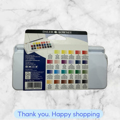 Daler Rowney Aquafine 24-pc Watercolour Travel Box Set NEW SHIPPING