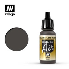 Vallejo 71042 Model Air Dark Brown RLM61 Acrylic Paint 17ml – US