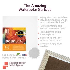 Aquabord | 18″ x 24″ | 1/8″ Flat Profile | Watercolor Painting Panel | Highly…