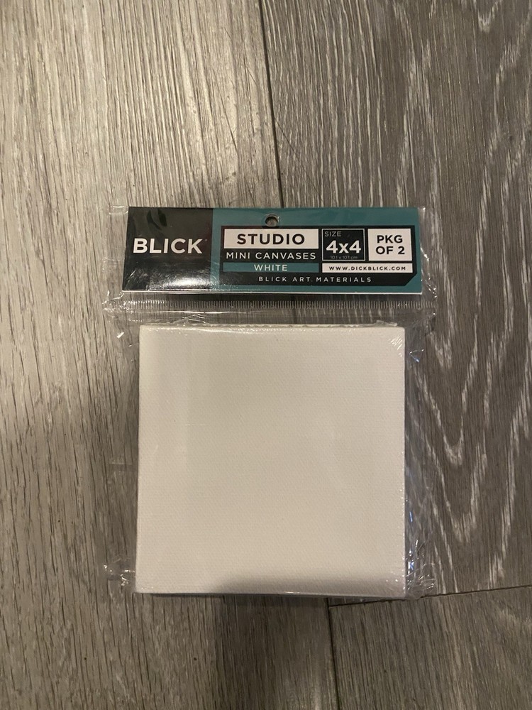 Blick Studio 4×4 Mini Canvases – White (Pack of 2)