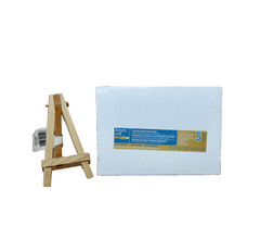 Artist Loft 5”X 7” Canvas Value Pack 5 Pack & 4 1/2” Tabletop Mini Easel