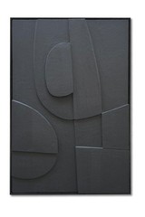 NANKAI Art Hand-Painted Three-Dimensional Black Texture Art Modern Minimalist…