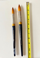 Kingart Original Gold Large ROUND WASH Art Paint Brushes, 2 Pc (#30 & 36) NEW!