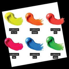 Professional Fluorescent Acrylic Paint Set – 6 Colors