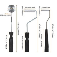 FVIEXE Fiberglass Roller Tools Kit Set of 5, Bubble brush nickel, black