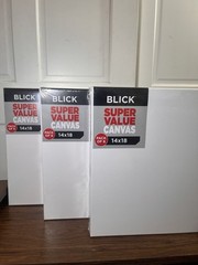 NEW Lot Of 3 – 6-pack (18 Total) Blick Super Value Canvas 14″x18″ – White Gesso