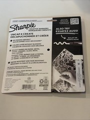 12 Sharpie Creative Markers Water Based Acrylic Brush Tip No Bleed Paint Effect