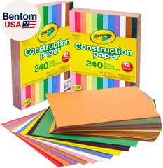 Construction Paper Bulk Pack (480 Sheets) – 10 Assorted Colors, 9X12, Classroom