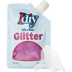 iDIY Ultra Fine Glitter Raspberry Pink (100g, 3.5 oz) Extra Fine Glitter w