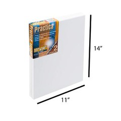 Stretched Cotton Canvas 11×14 White Acid Free Primed Slim Frame 2 Pack Value
