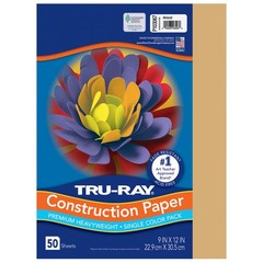 Tru-Ray Construction Paper 9×12 Almond 9″ x 12″,
