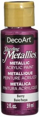DecoArt Dazzling Metallics Paint, 2-Ounce, Berry 2 Fl Oz (Pack of 1),