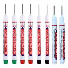 8Pcs 20mm Deep Hole Long Nib Head Markers For Metal Perforating Pen Woodworking