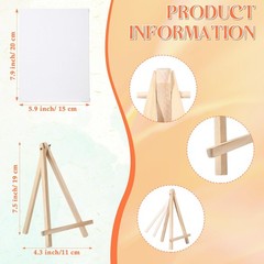 36 Pcs Mini Canvas and Easel Set for Painting, 6 x 8 Inch Canvas Panels with …