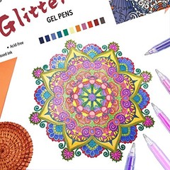 Gel Pen Glitter Gel Pens Fine Tip Pens with 150% More Ink for Adults Multicolor